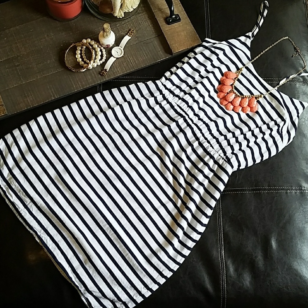 Navy stripe summer dress